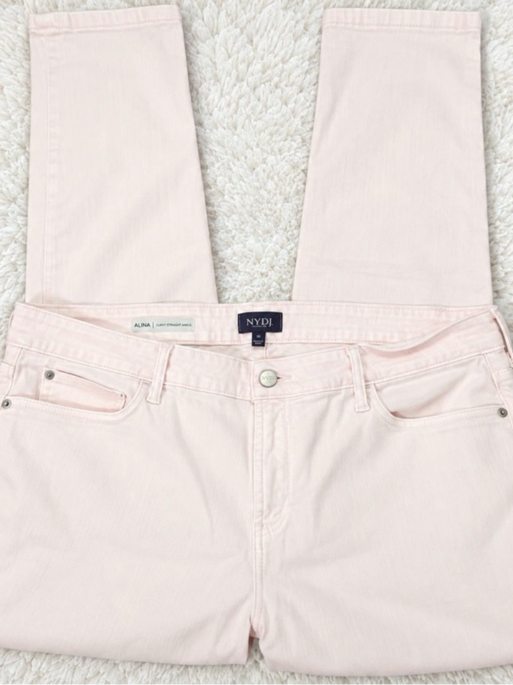 NYDJ Alina Skinny Jeans in Pale Blush Pink